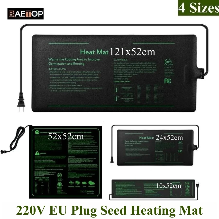 Seedling Heat Mat - 4 dimensioni 220V Spina UE Tappetino