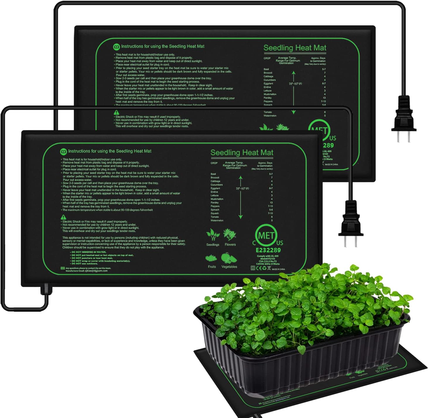 Seedling Heat Mat - 10/25/50 CENTIMETRI Piantina Tappetino di Calore