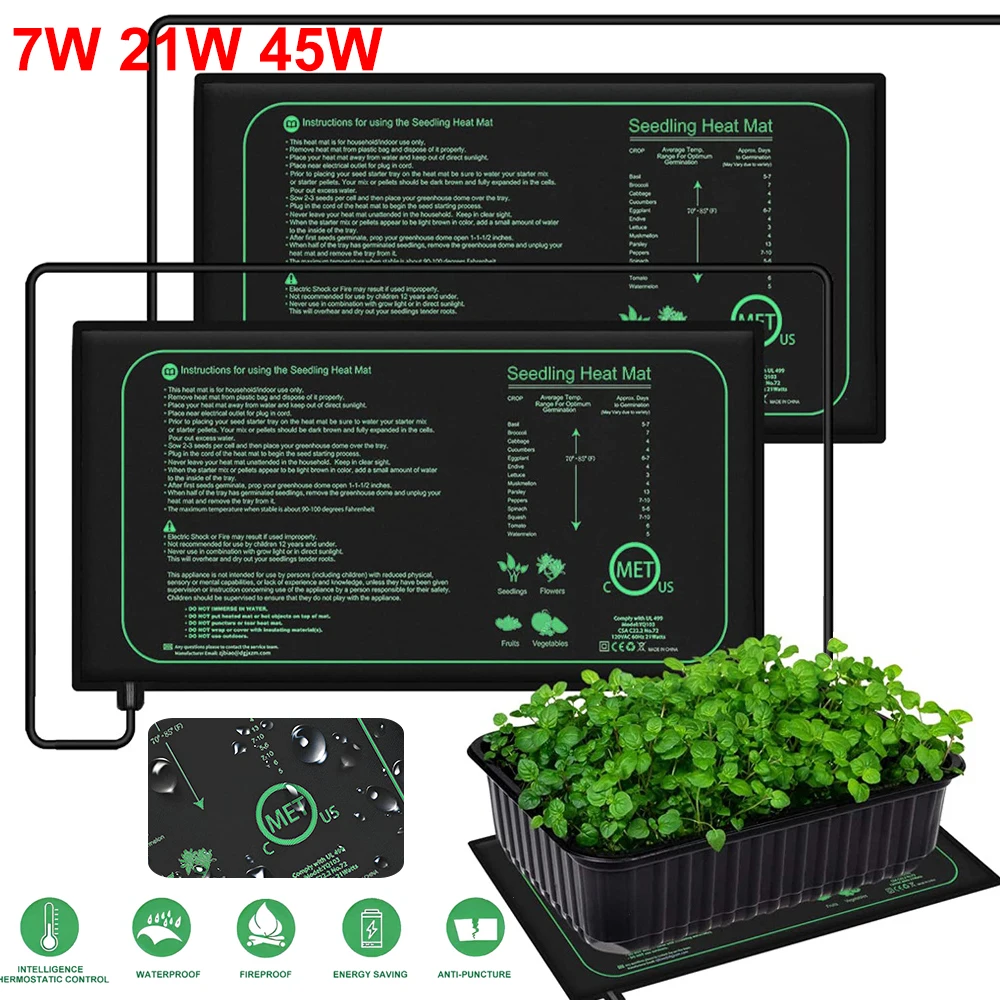 Seedling Heat Mat - 10/25/50 CENTIMETRI Piantina Tappetino di Calore