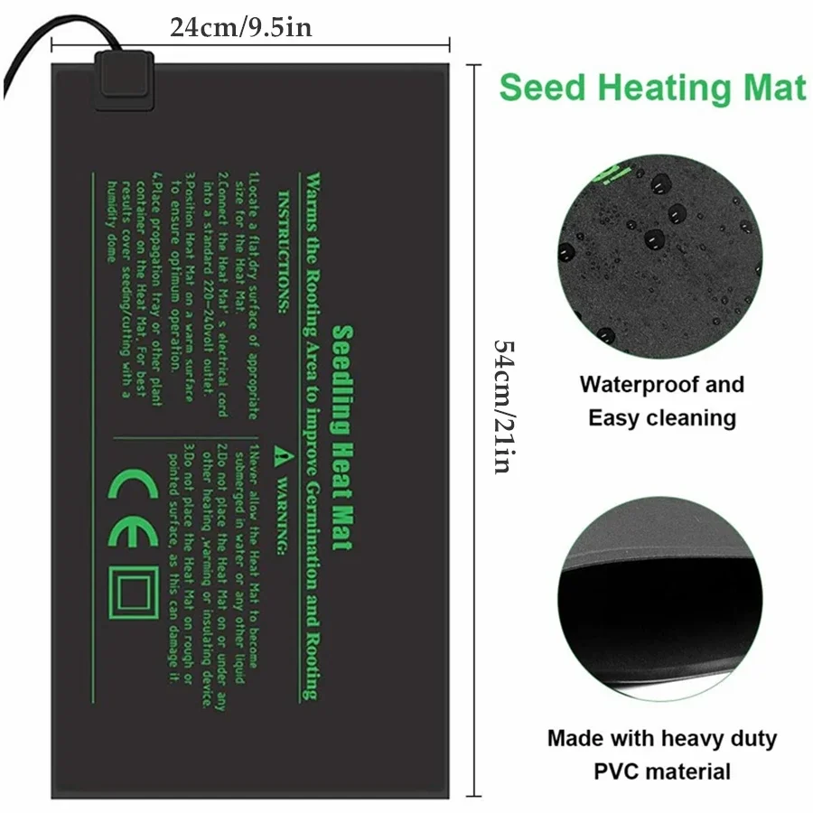 4 dimensioni 220V Spina UE Tap - Seedling Heat Mat recensione e prezzo