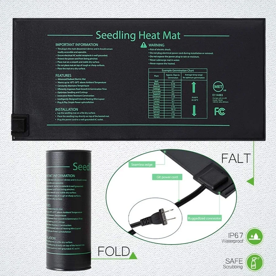 4 dimensioni 220V Spina UE Tap - Seedling Heat Mat recensione e prezzo